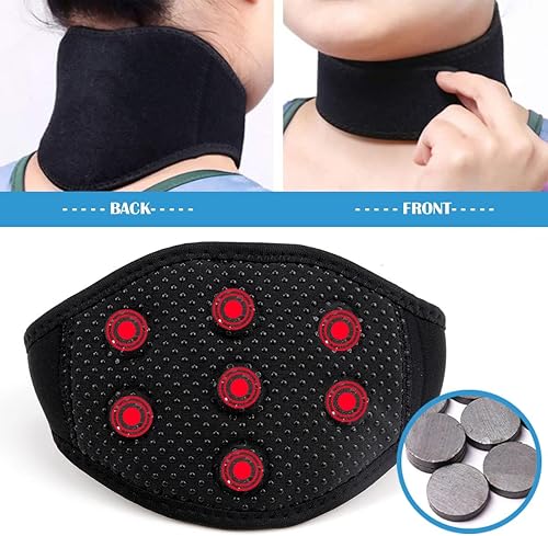 Miniatura 7 de FERCAISH Almohadilla magnética autocalentable, terapia magnética engrosada y alargada, correa para el cuello, alivio del dolor para artritis de