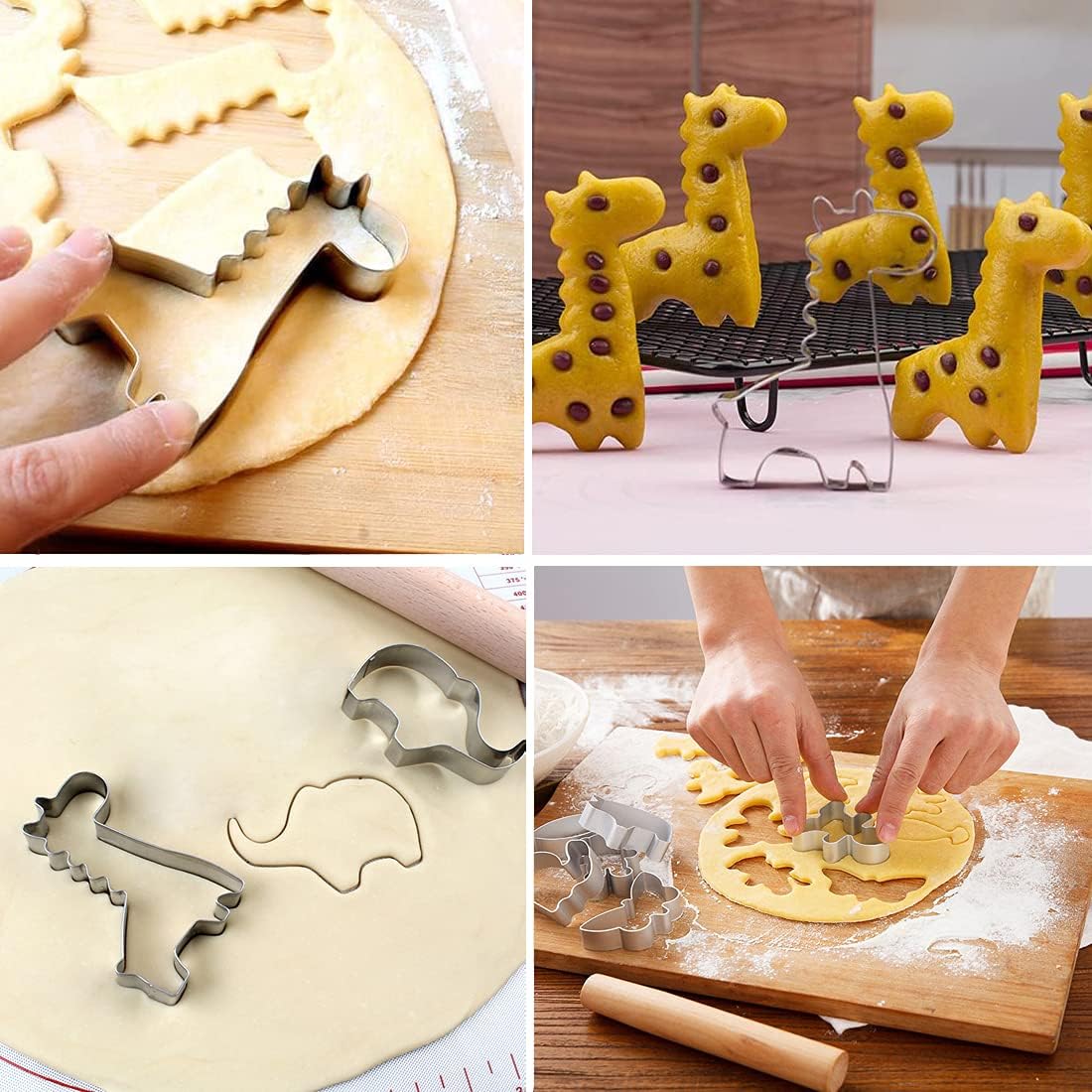 Animal Cookie Cutter Set for Kids, Cookie Cutter Set of 12 Piece, Stainless Steel Biscuit Cutters Molds with Fox, Giraffe, Squirrel, Penguin, Hedgehog, Crocodile, Horse, Elephant Shapes - Image 6