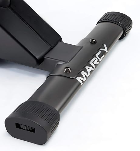 Miniatura 10 de Marcy Bicicleta estática reclinada regeneradora con asiento ajustable, monitor de pulso y ruedas de transporte ME-706