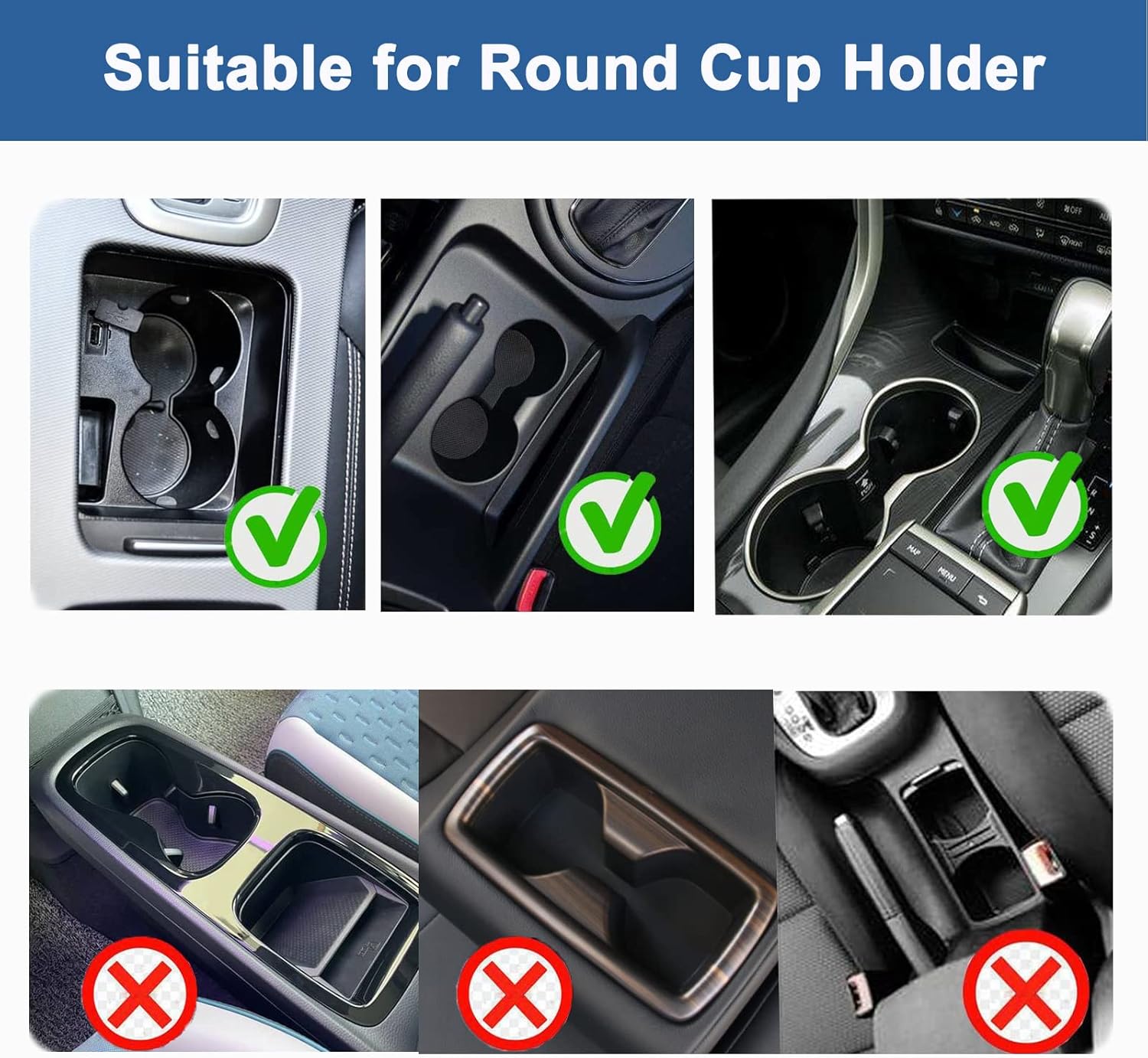 Ever Vibrant Dual Car Cup Holder Expander with Adjustable Base, Upgraded Expandable Cup Holder Expander for Car, Multifunctional Automotive Cup Holder Extender, Extra Cup Holder for Your Car : Automotive