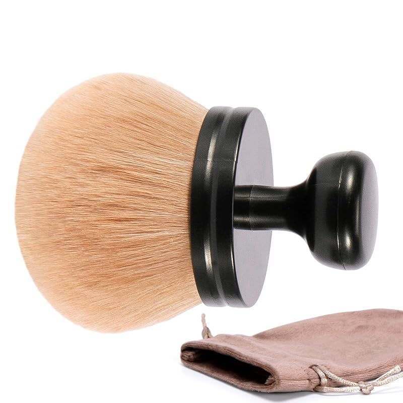 Pincel Kabuki UNIMEIX para Maquiagem Corporal, Aplicação e Esfumado, Preto