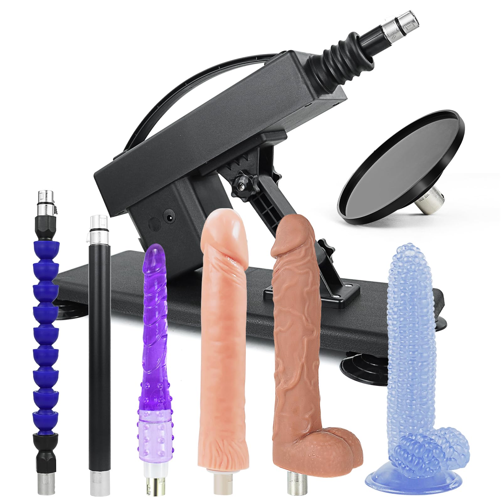 Sexmaschine mit 6 Sexspielzeug Dildo Zubehör und 10cm Saugnapf Adapter