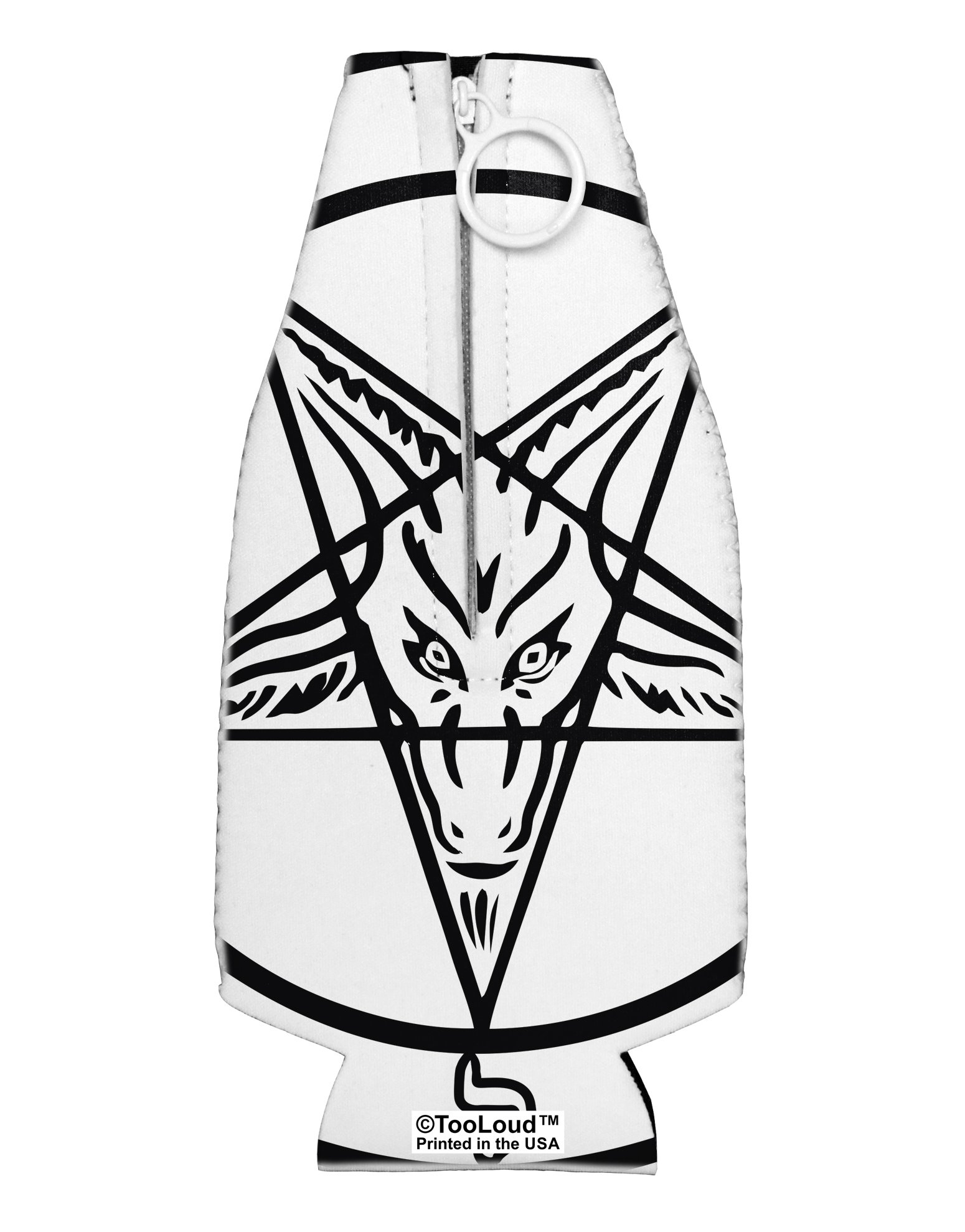TooLoud Official Sigil of Baphomet Collapsible Neoprene Bottle Insulator All Over Print
