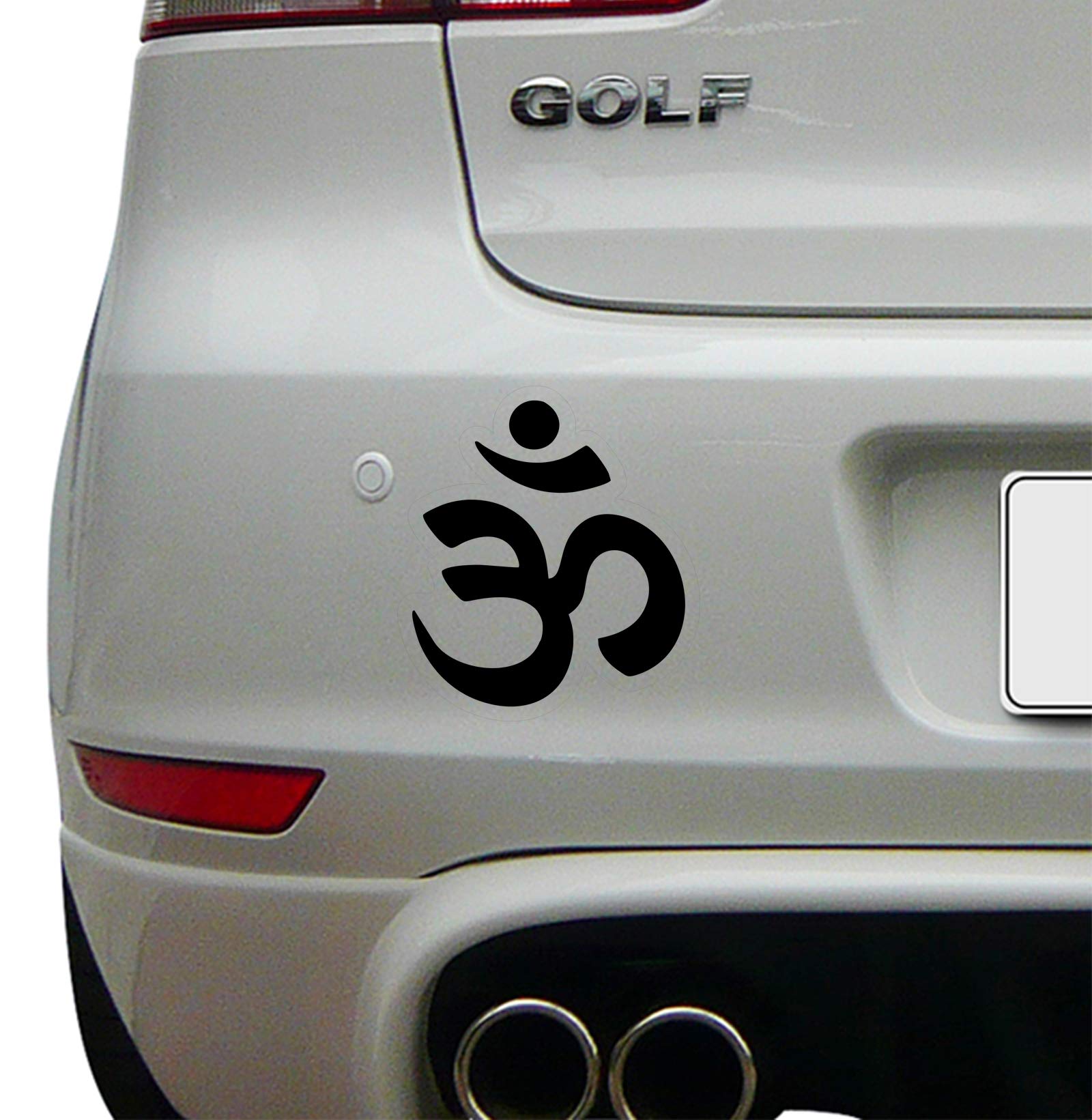 Om or Aum Symbol Hindu Yoga Black or White Options Sticker Decal Vinyl (Black)