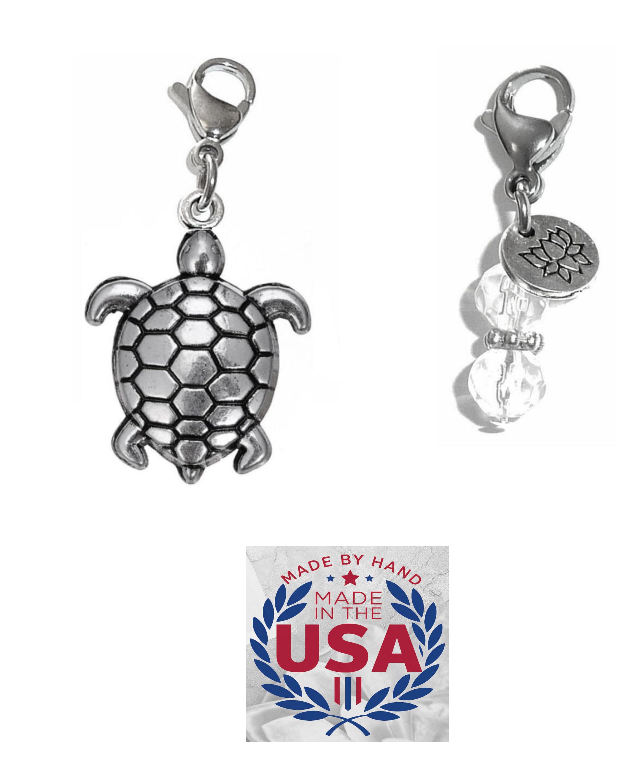 Hidden Hollow Beads Clip On Charm for Purse, Handbag, Keychain, Zipper Pull, Backpack, Jewelry Accessory, USA