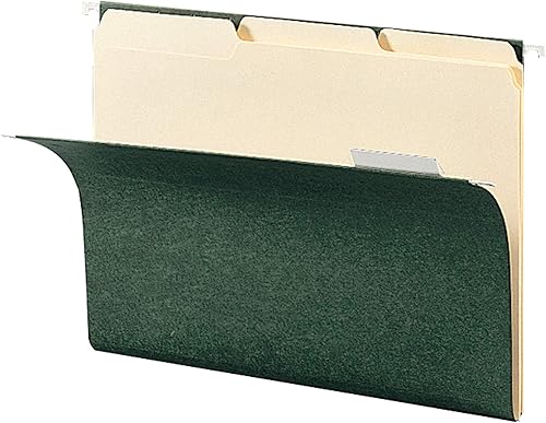 Miniatura 5 de Smead Carpeta colgante con pestaña, pestaña ajustable de corte 1/3, tamaño legal, verde estándar, 25 por caja (64135) (paquete de 2)