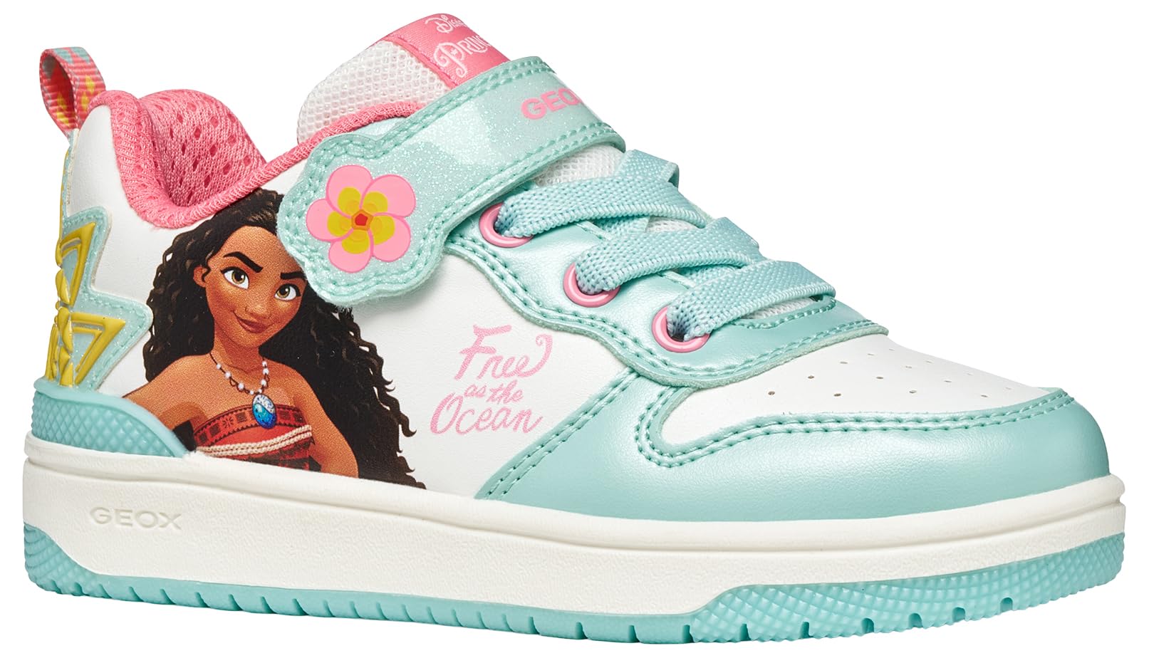 Geox J Washiba Girl C Sneaker, White Watersea, 11.5 UK Child