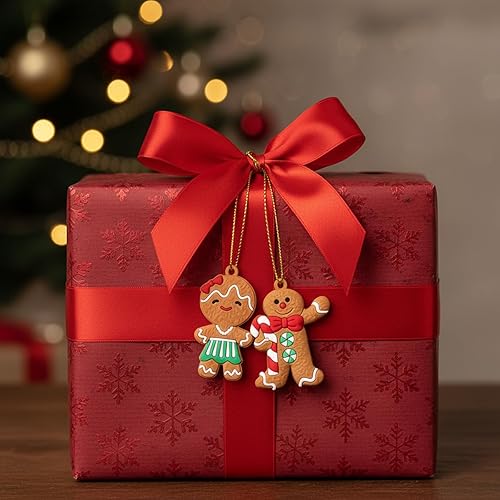 Miniatura 7 de 12 adornos de pan de jengibre, bonitos adornos de Navidad para decoración de árbol de Navidad, muñeco de nieve, copo de nieve, árbol de jengibre,