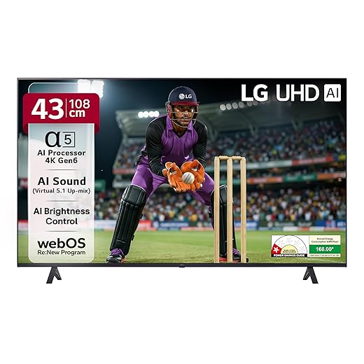 LG 108 cm (43 inches) 4K Ultra HD Smart LED TV 43UR7500PSC (Dark Iron Gray)