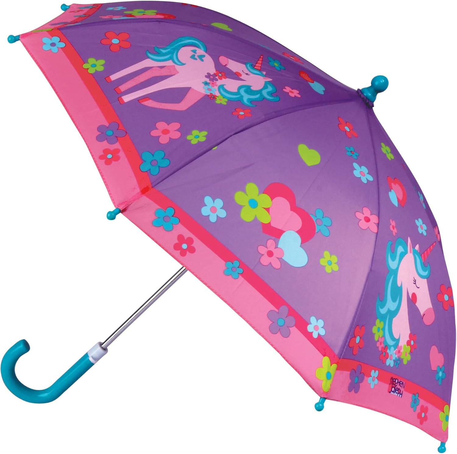 Stephen Joseph, Toddler and Little Kid Umbrella with Pinch Free Closure and Colorful Design