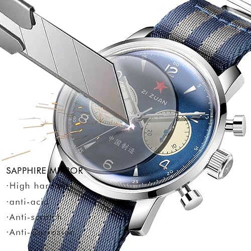 Miniatura 9 de MUKEMAO Pilot Chronograph Panda Dialplate 42mm Men Mechanical Original Seagull 1963 ST1901 Movement Hand-Winding Wrist Watch with Gooseneck Spring