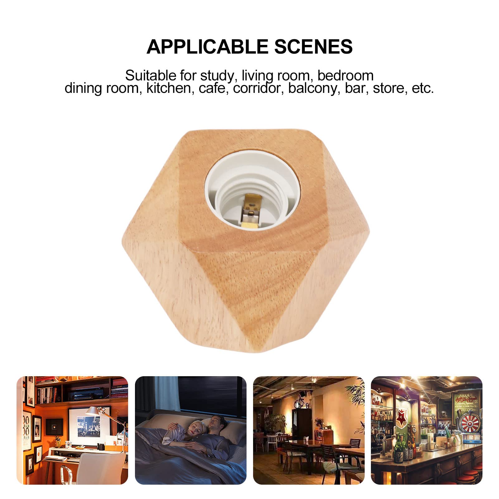 Pied De Lampe En Diamant En Bois, Longueur De Câble 200W 170cm Douille E27 Luminosité De L'ampoule Réglable Pied De Lampe Moderne élégant Pour Chambre