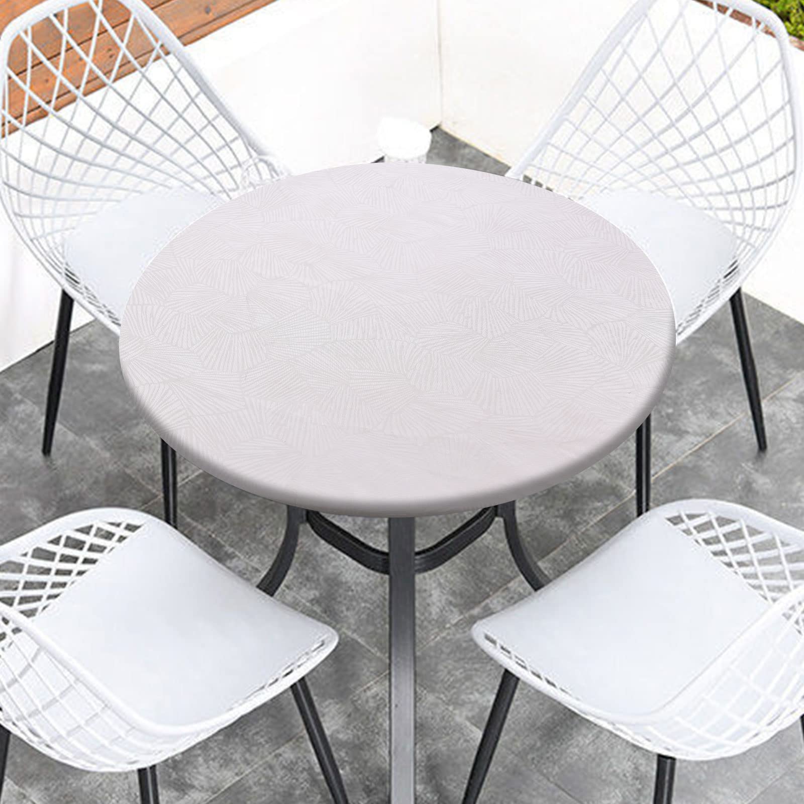 Topchances Round Table Cloth Waterproof Wipeable - Image 3