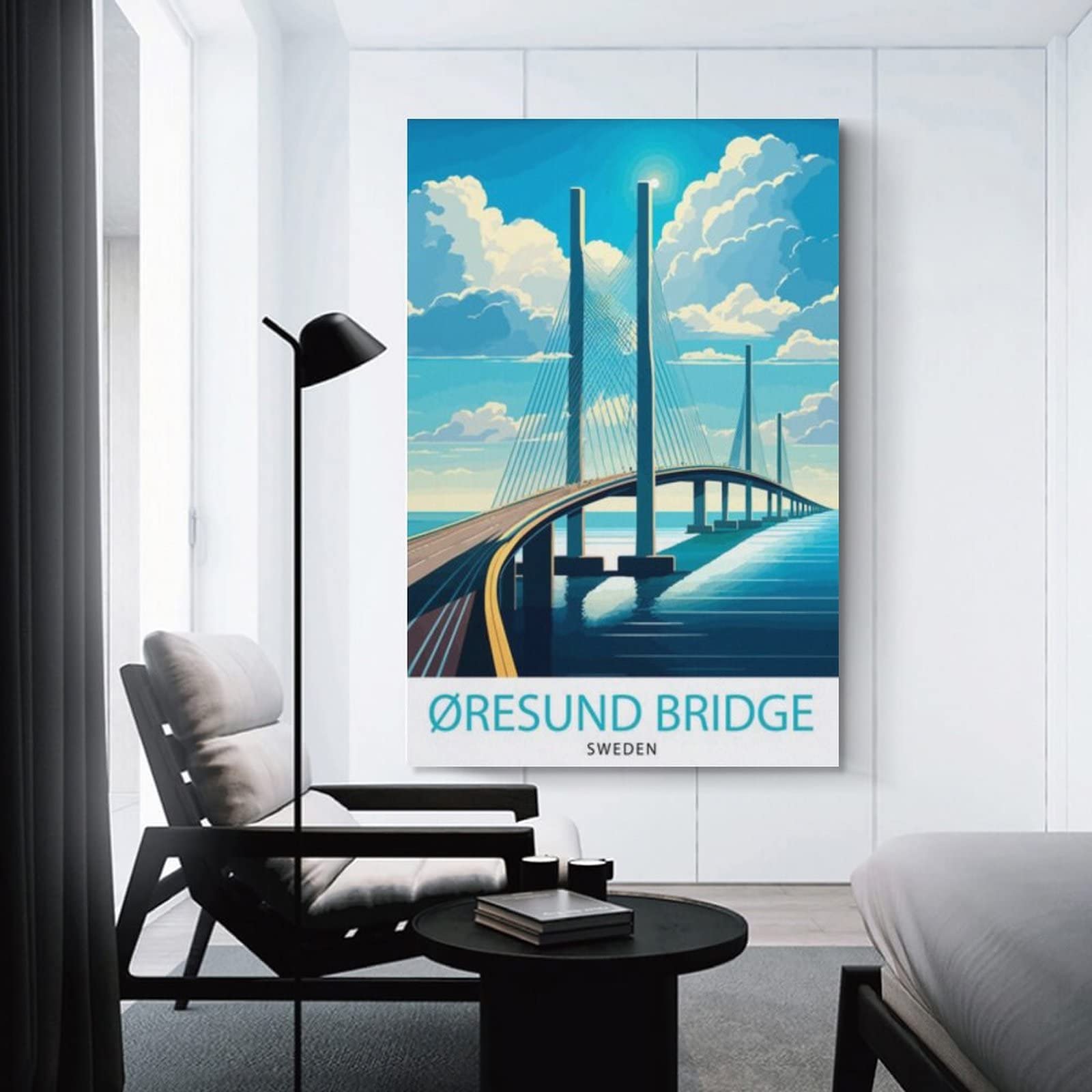 Amazon.com: Oresund Bridge Sweden Vintage Travel Posters Landscape