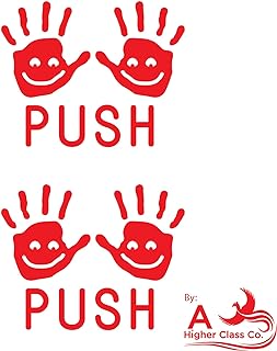 Push Hands Classroom Sensory Path Accessory - for School Walls or Floors (2 - Sets) (Red)