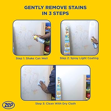 Zep ZUFWC18 Foaming Wall Cleaner, 18 oz, Clear | Removes Stains Without Damaging Finishes