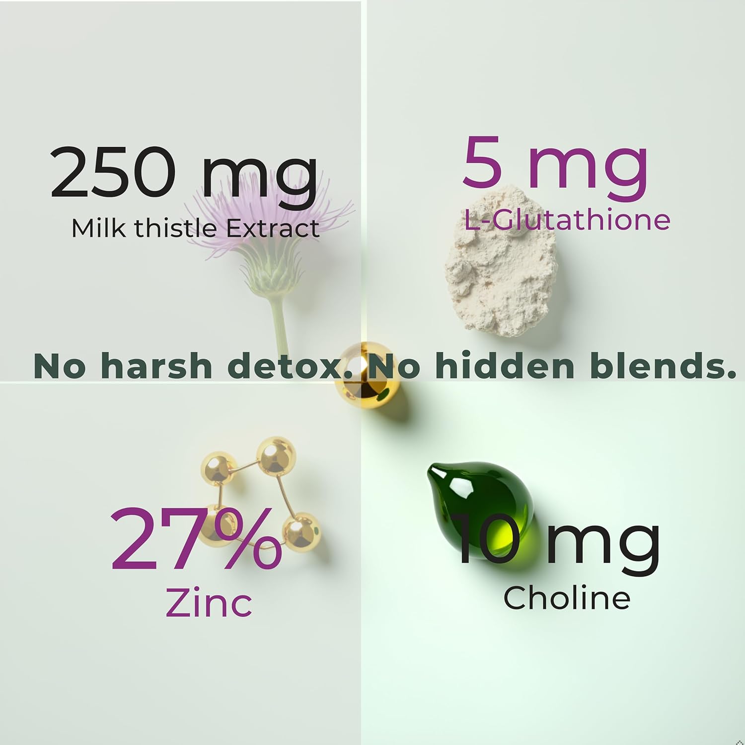 Milk Thistle 250mg- 120 Capsules | Silymarin Extract | with Glutathione, Zinc & Choline | Liver Cleanse Detox & Repair | Gentle Daily Liver Support Supplement - Image 8