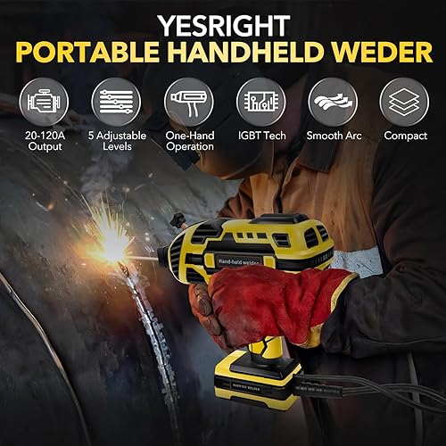 Vista 10 de Mini soldador de palo, máquina de soldadura portátil de 200 A con 20 varillas y Google de soldadura, pequeña máquina de soldadura de 110 V