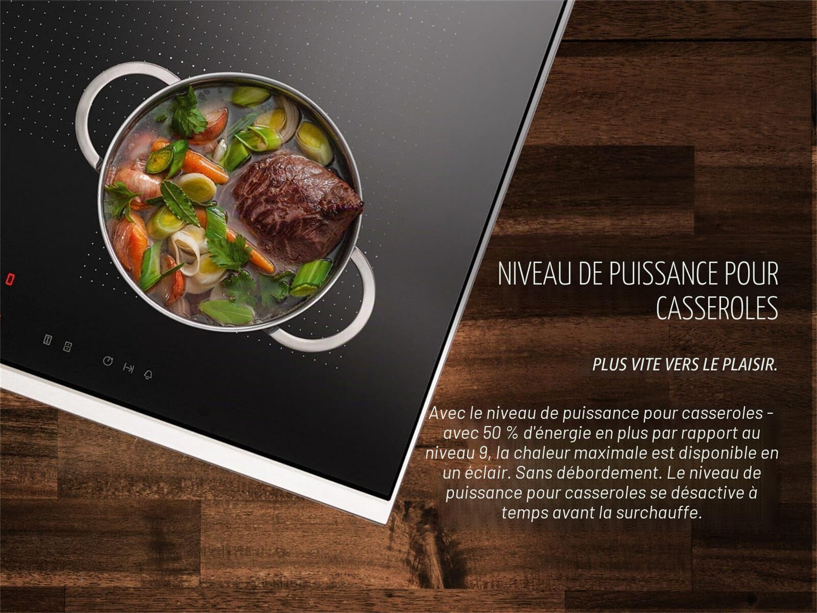 Neff Plaque de cuisson électrique T16BT76N0 N70/60 cm/Twistpad/zone de rôtisserie/vitrocéramique, cadre en acier inoxydable avec plateau rotatif