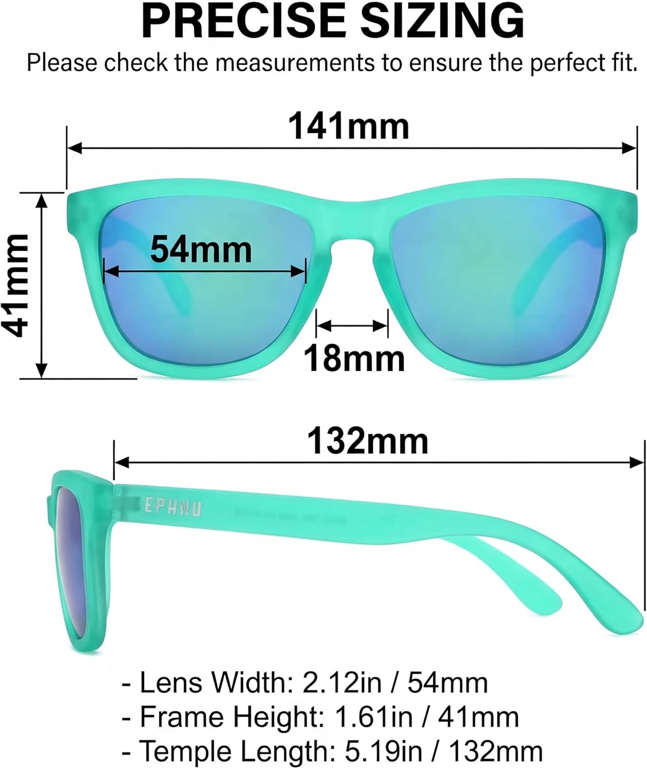 EPHIU Polarized Sports Sunglasses for Men Women No-Slip No-Bounce Grip for Running Cycling Fishing with Mirrored UV400 Lenses