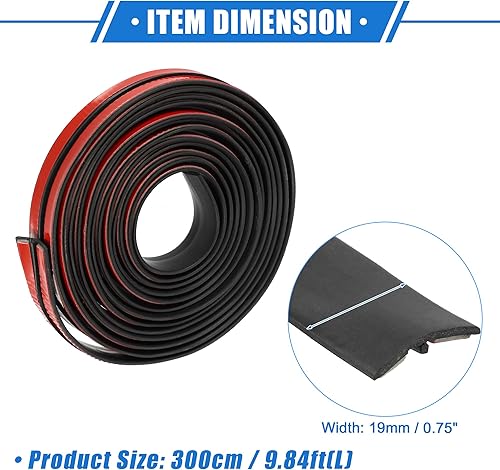 Miniatura 6 de Tira de sellado para parabrisas de automóvil, 0.748 in x 118.1 in, tira universal para automóvil, camión, forma de T, a prueba de fugas, sellado de