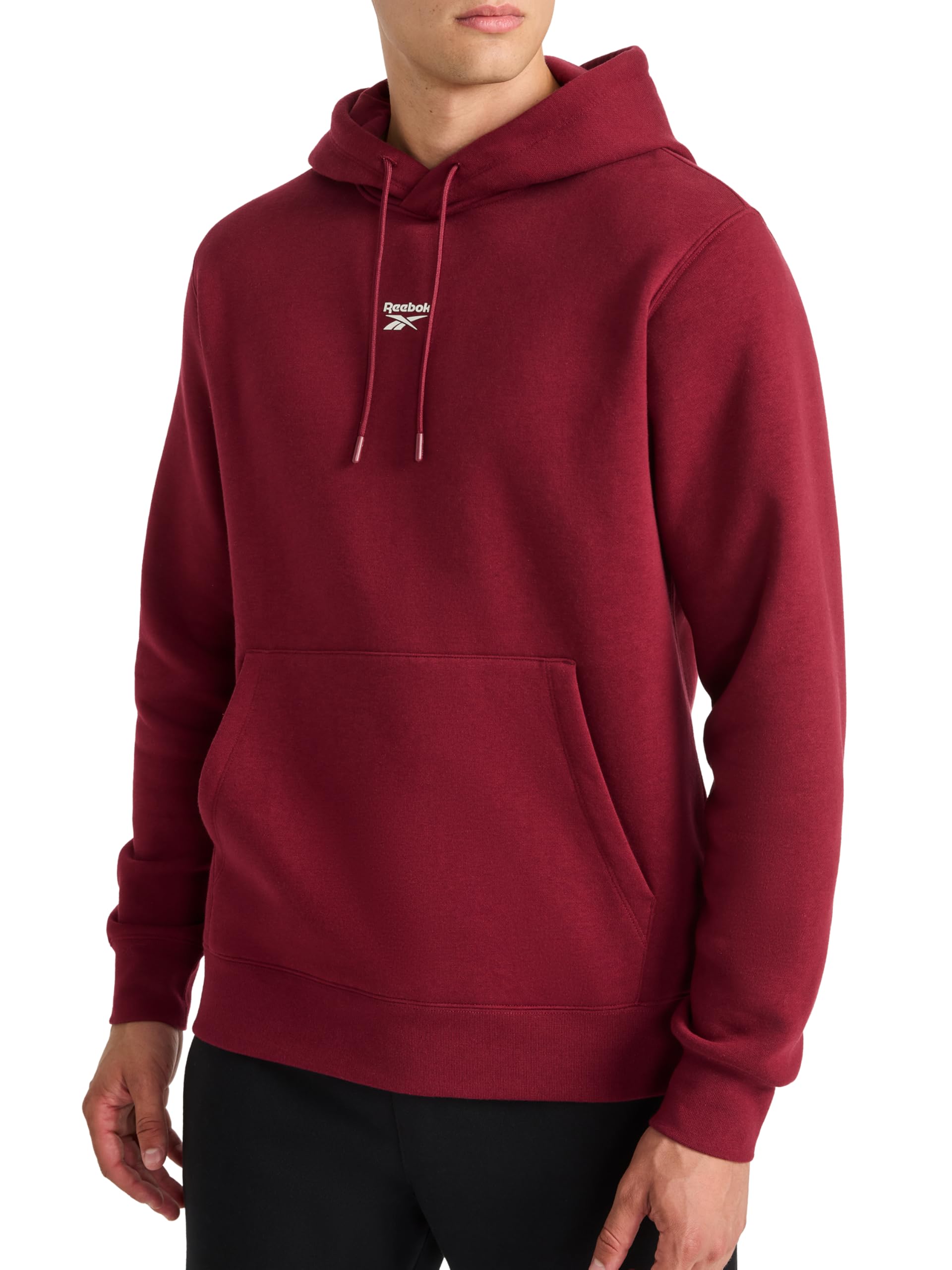 Reebok Men's Cabernet Apparel Finisher Hoodie, Standard Fit, Midweight Cotton-Poly Fleece Fabric, Xl