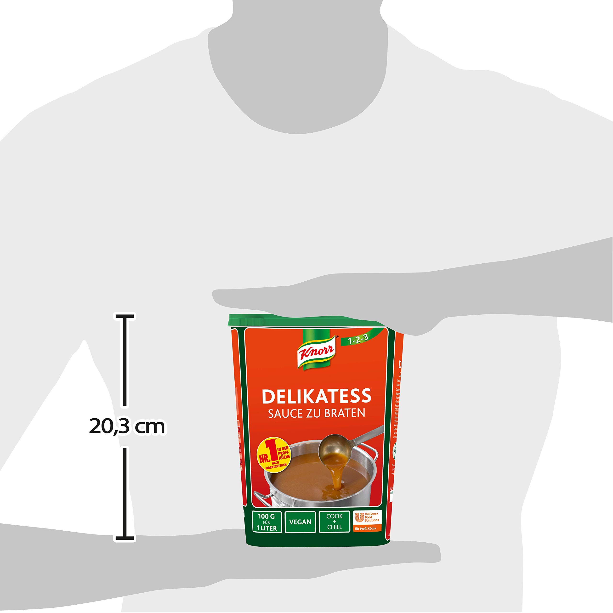 Knorr Delikatess Sauce zu Braten (pur als Bratensoße, Soßenbinder und zum Verfeinern), 1er Pack (1 x 1 kg)