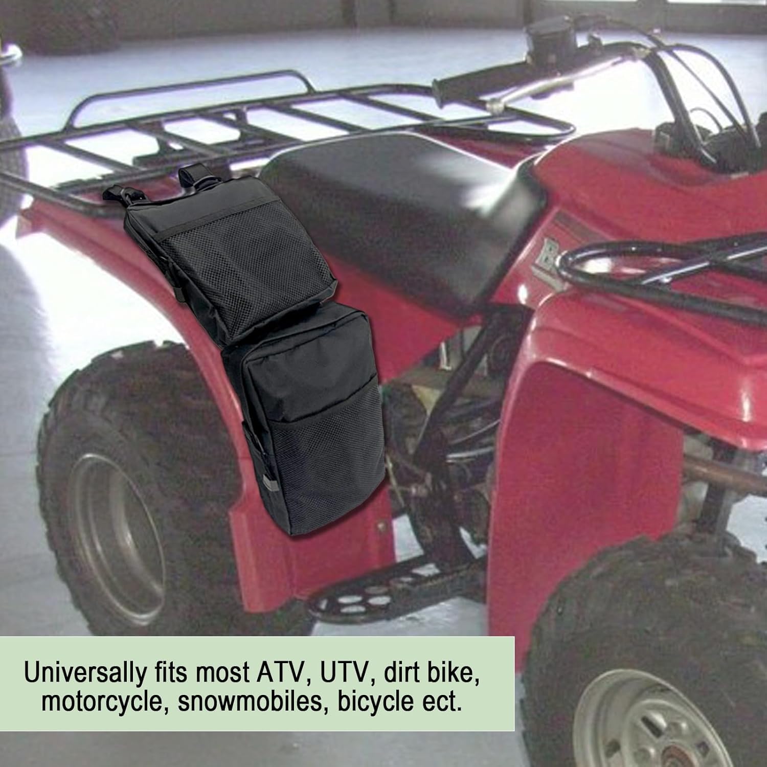 FCOUIID Unbekannt Coco ATV Schutzblechtaschen, 2 Stück, ATV Tanksatteltaschen, Cargo Storage Jagdtaschen (schwarz)