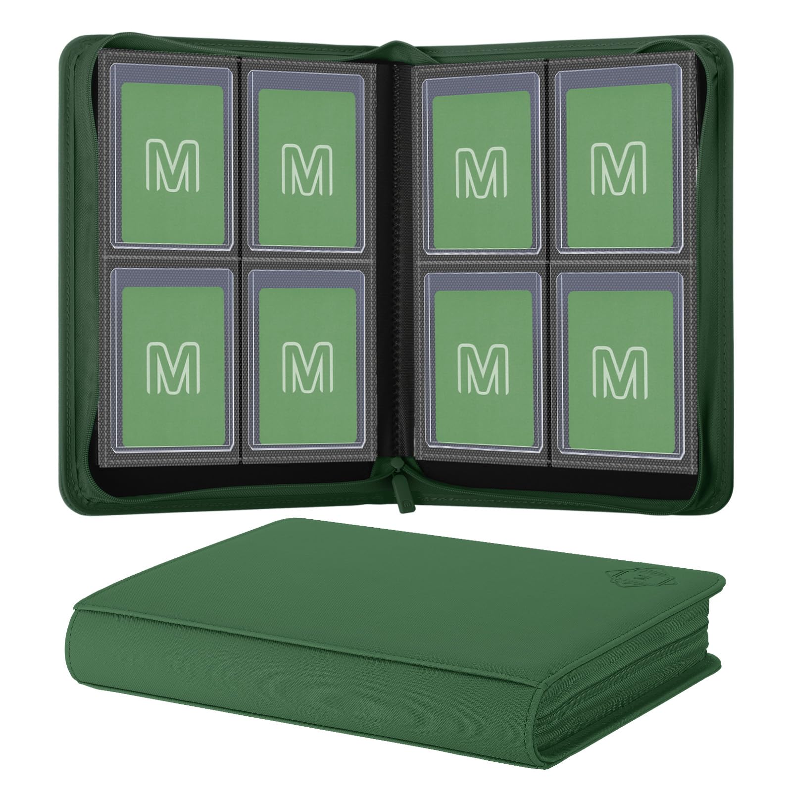 Toploader Binder,4-Pocket Side Load Trading Card Album, Holds 128 Cards with Double-Sided Pockets for MTG, Sports Cards, Top Loader Storage
