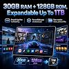 Tableta de 11 pulgadas, Android 16, última versión 2026, 30GB de RAM + 128GB de ROM, expansión hasta 1TB, pantalla LCD de 1280*800 con protección ocular, batería de 7800mAh, WiFi 6 + BT5.4, ultra delgada para estudio y entretenimiento 7