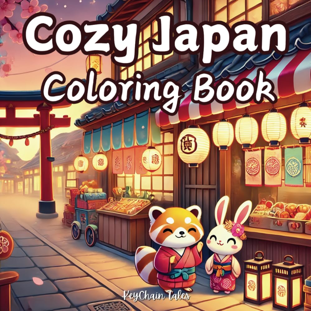 Cozy Japan Coloring Book: Relaxing and Cute Japanese-Inspired Designs