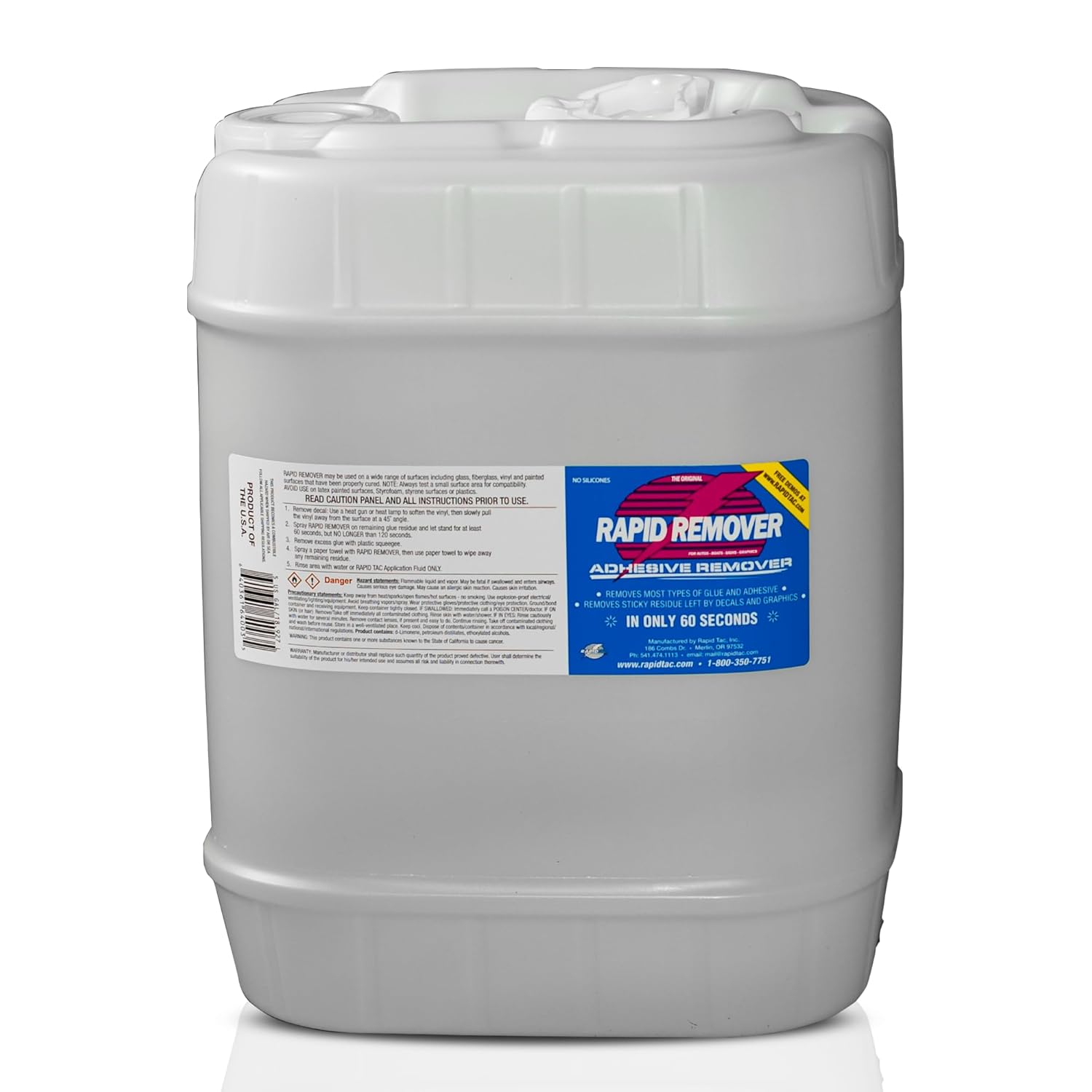 Rapid Remover Adhesive Remover 640 oz | Removes Most Adhesives in 30–60 Seconds | Safe Water-Soluble Formula | Cold Weather Ready | for Vinyl Wraps, Graphics, Decals, and Stripes