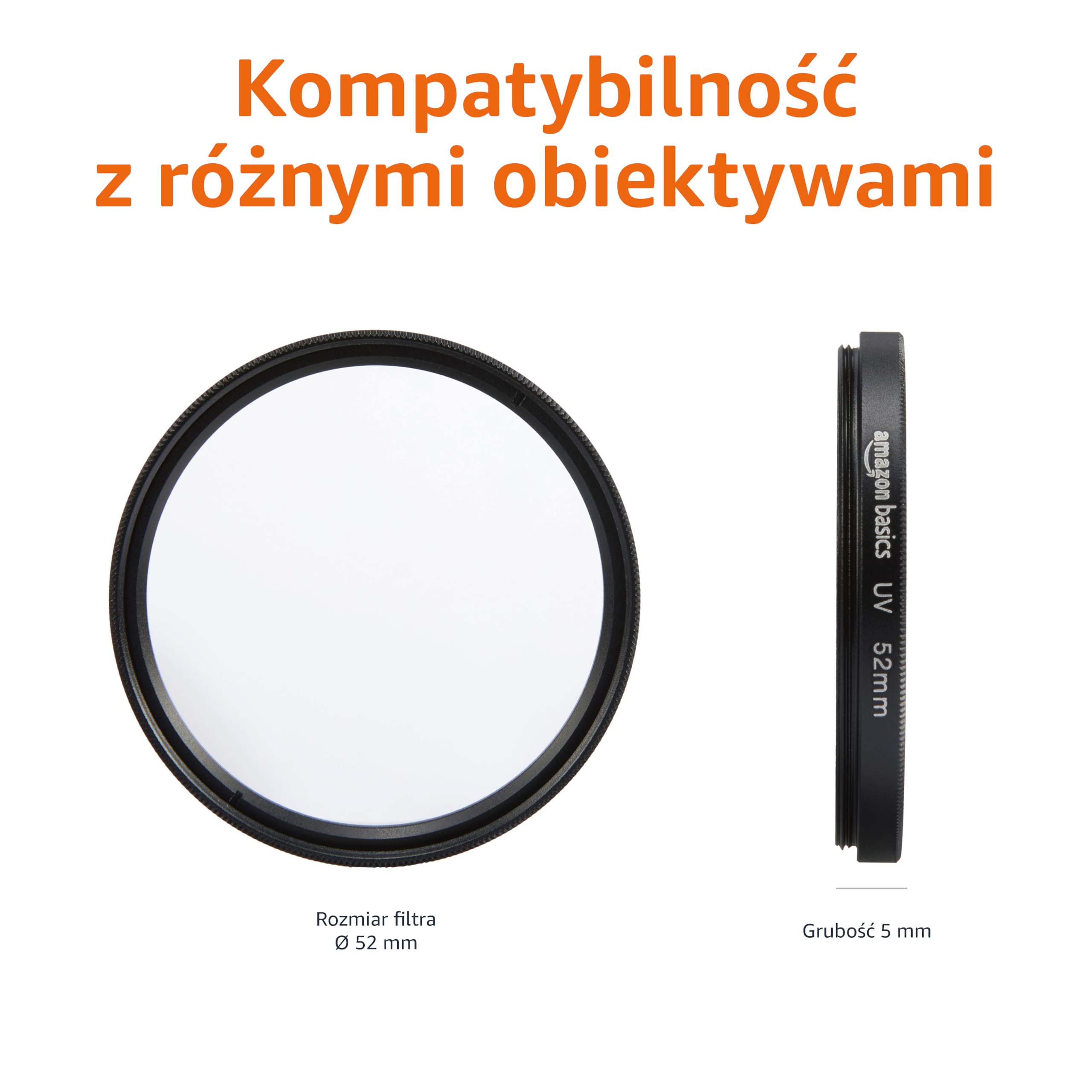 Amazon Basics Filtr z ochroną UV, 52 mm