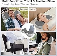 Vista 7 de Almohada Cervical de Rodillo para el Cuello, Di Adiós al Dolor de Cuello, Almohada de Soporte de Cuello para Viaje para Dormir de Lado, Almohada