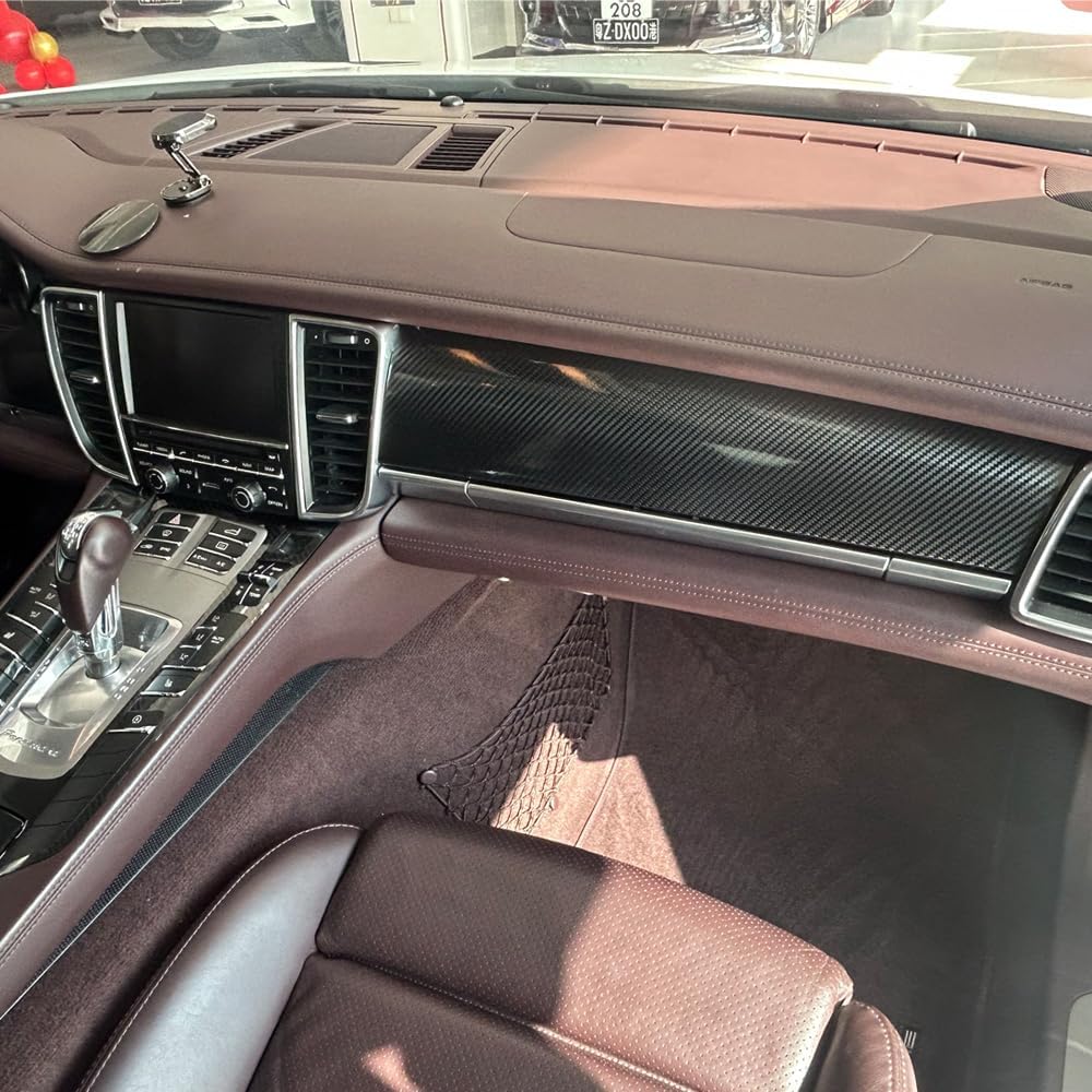 for Porsche Panamera 970 2010-2016 Interior Central Control Panel Door Handle 5D Carbon Fiber Stickers Decals Car Styling Accessorie