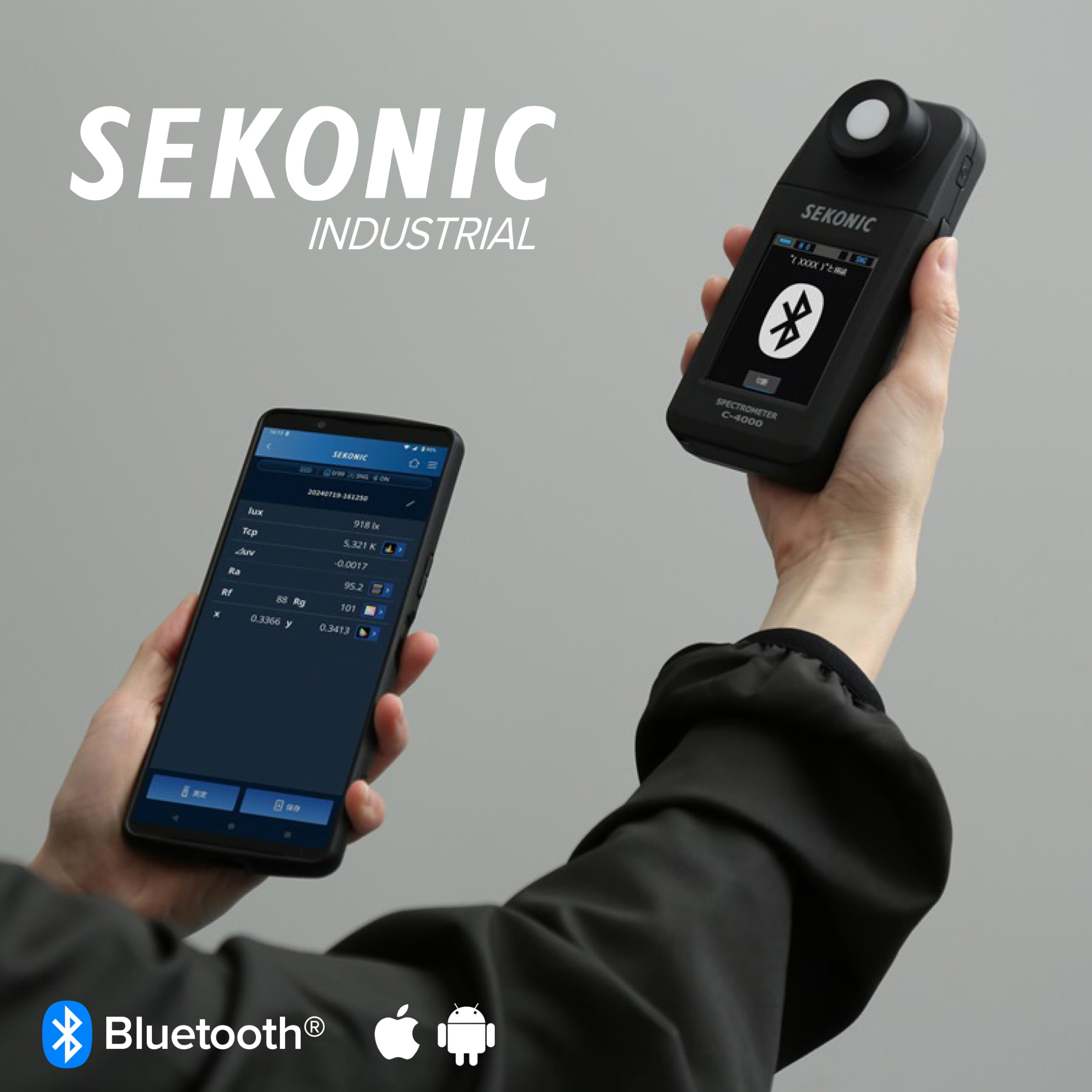 Sekonic Espectrómetro C-4000, Espectrómetro Portátil Profesional, Pantalla Digital, Medidor de Luz y Calidad para Diseñador de Iluminación