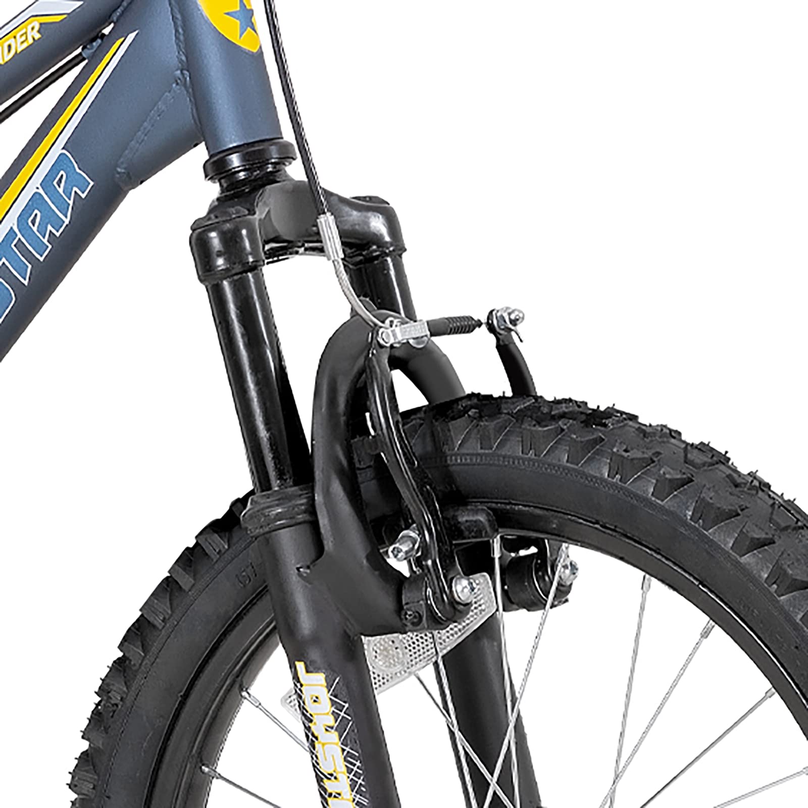JOYSTAR mountain bike per bambini 20 pollici per ragazzi e ragazze dai 7 ai 13 anni, bici per bambini con telaio in acciaio a sospensione totale e trasmissione a 1 velocità con cavalletto.