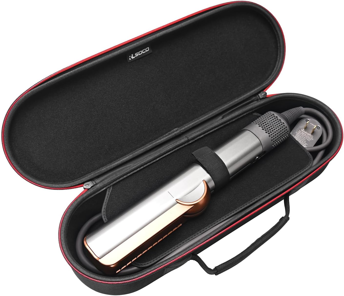 Case Hoes voor Dyson Corrale stijltang/Airstrait Straightener/Corrale Hair Straightener door RLSOCO (Alleen Koffer) – Zwart