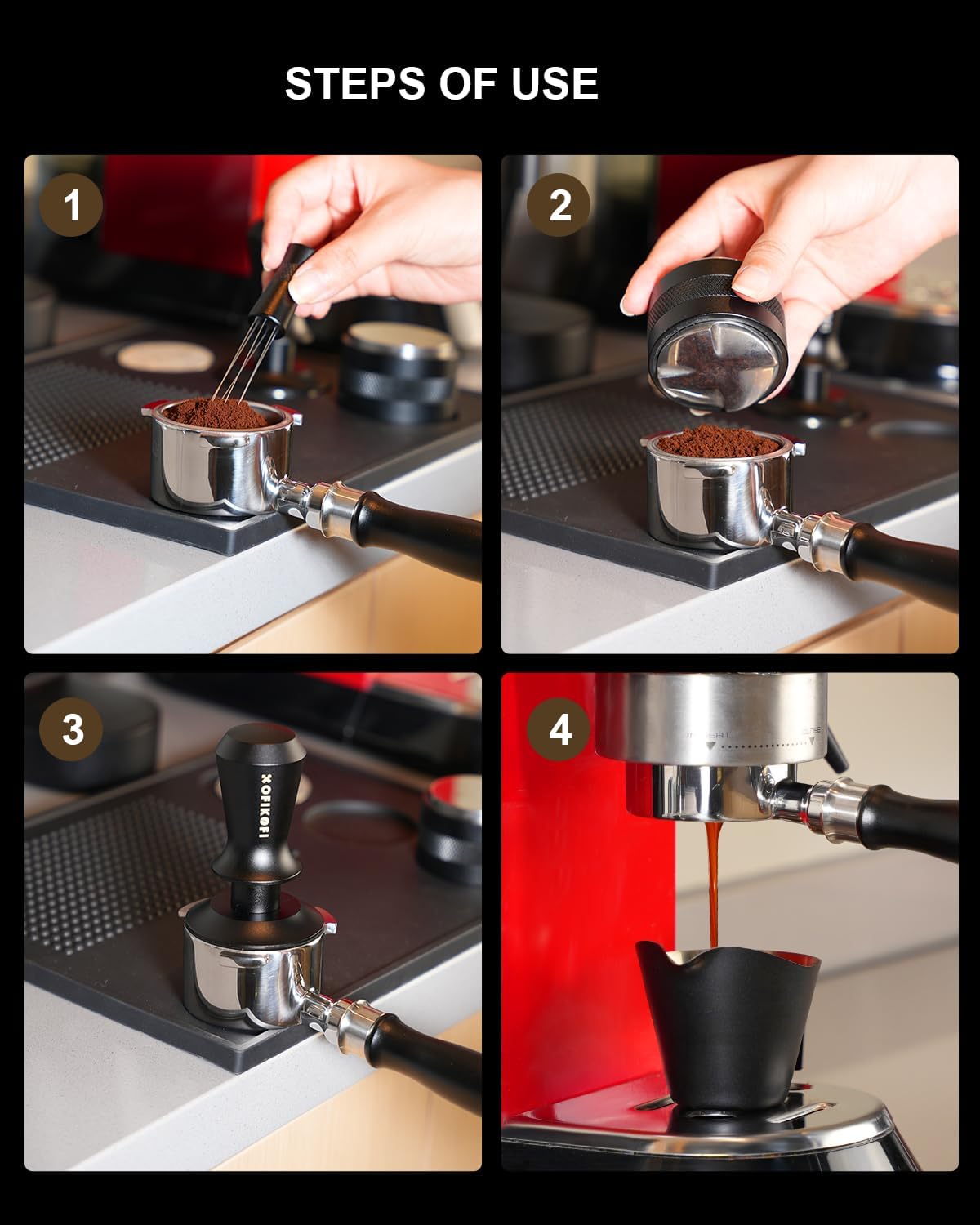 51mm Bottomless Portafilter 3 Ears Compatible with Delonghi Dedica EC680/EC685/EC885 and SMEG, EUPA Espresso Machines, Espresso Naked Bottomless Portafilter with Puck Screen and 18g Filter Basket