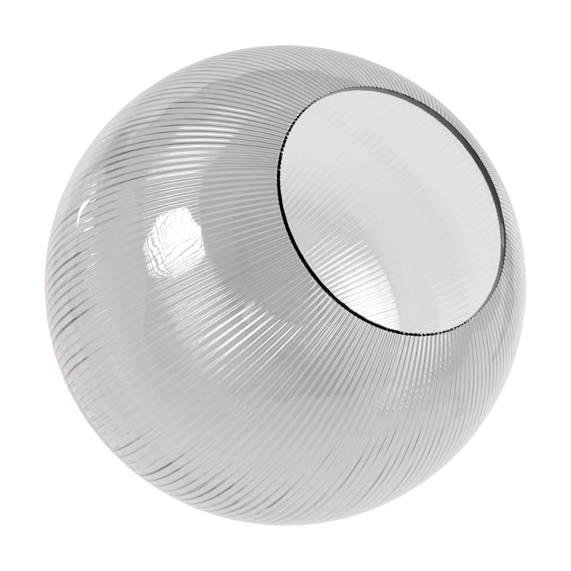 KASTLITE 6" Prismatic Acrylic Lamp Post Globe, 2.81in Neckless, US Made