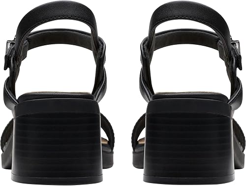 Clarks Jaylan Ray Womens Black Leather, 7 - 5