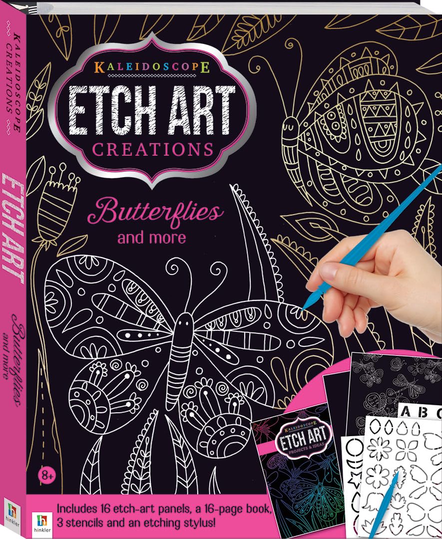 Butterflies and More Kaleidoscope Etch Art Creations Kit Scratch Art