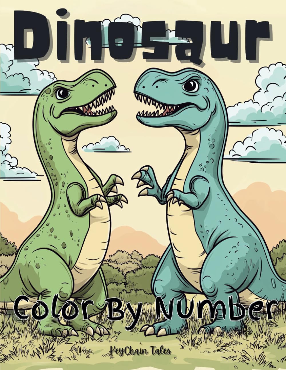 Dinosaur Color by Number: A Fun and Relaxing Coloring Adventure with Prehistoric Friends!