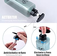 Vista 3 de Dispensador de jabón de ducha recargable de 16.9 oz con bomba – 3 cámaras sin perforación para champú, acondicionador y gel de baño, dispensador