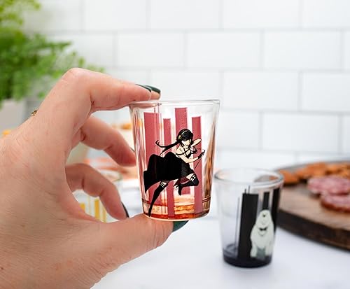 Miniatura 5 de Silver Buffalo Spy x Family Trio and Logo - Mini vasos de chupito de 2 onzas  Juego de 4