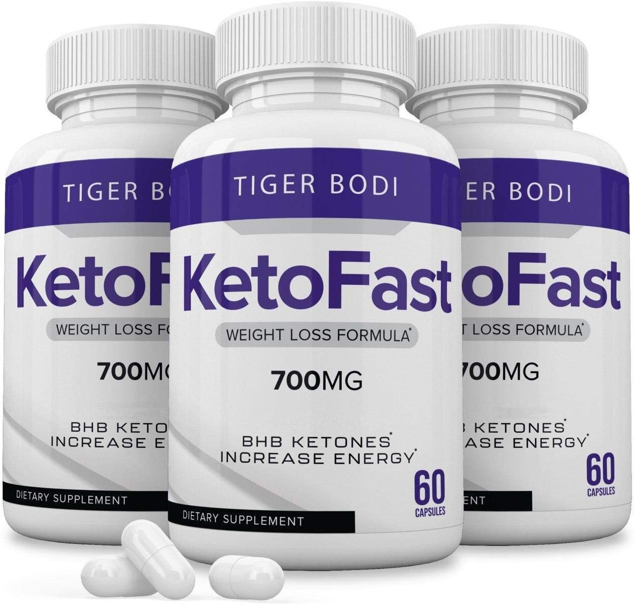 (3 Pack) Keto Fast Diet Pills Keto Fast 700 mg Burn Capsules - Pure Keto Fast Supplement for Energy, Focus - BHB Ultra Boost Exogenous Ketones for Rapid Ketosis for Men Women