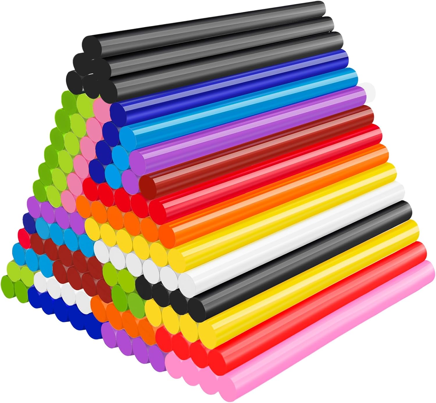 120 Pack Colored Hot Glue Sticks, Mini Hot Glue Sticks Bulk, 4"x 0.27" 12 Colors for Christmas Cards, Wax Seal Stamp, Decoration, Handmade Arts and Crafts DIY, Car Dent Repair