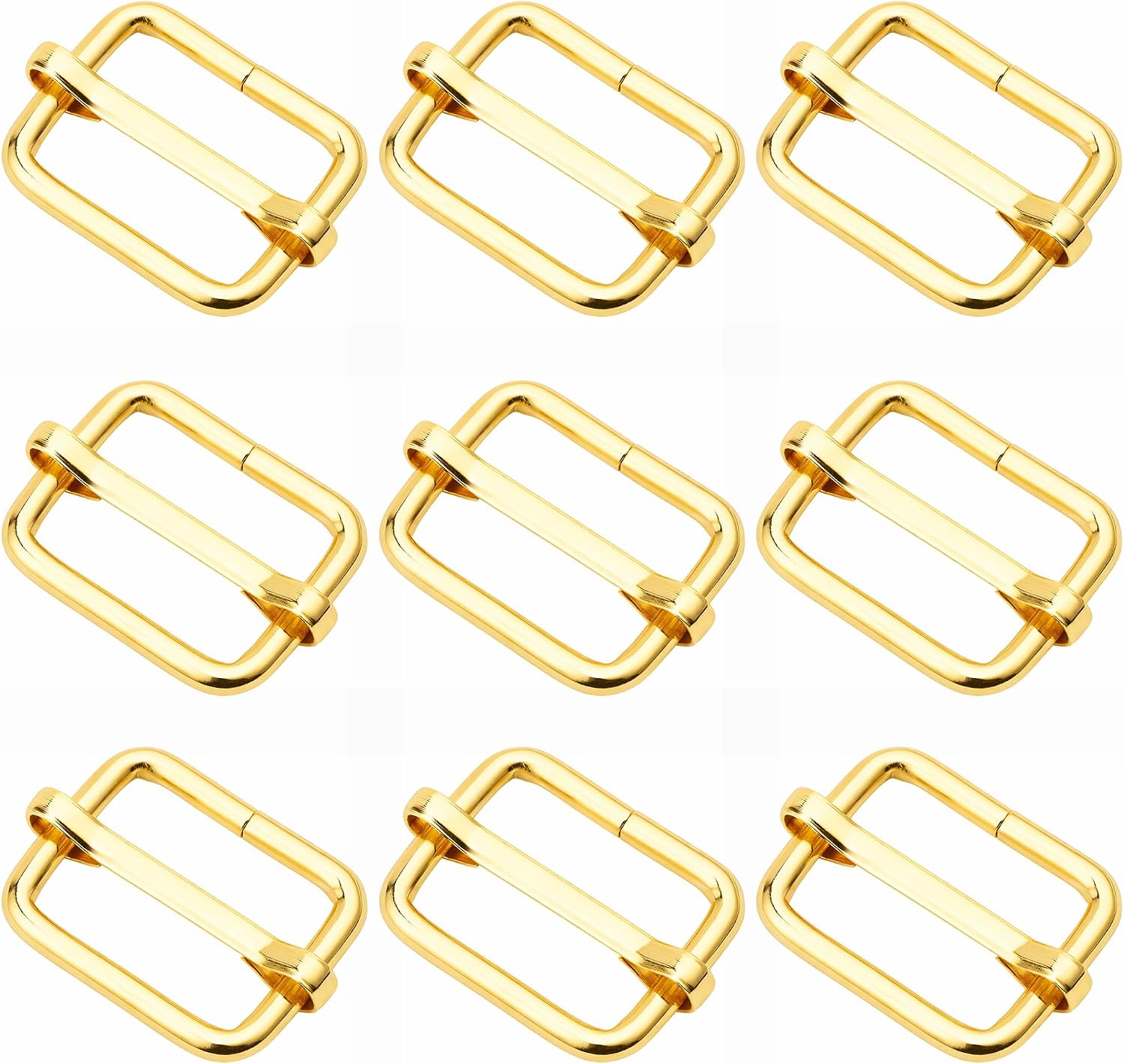 CRAFTMEMORE Triglide Slide Belt Keeper 5/8" 3/4" 1" Movable Bar Slider Strap Adjuster Rectangle Strap Keeper Purse Making