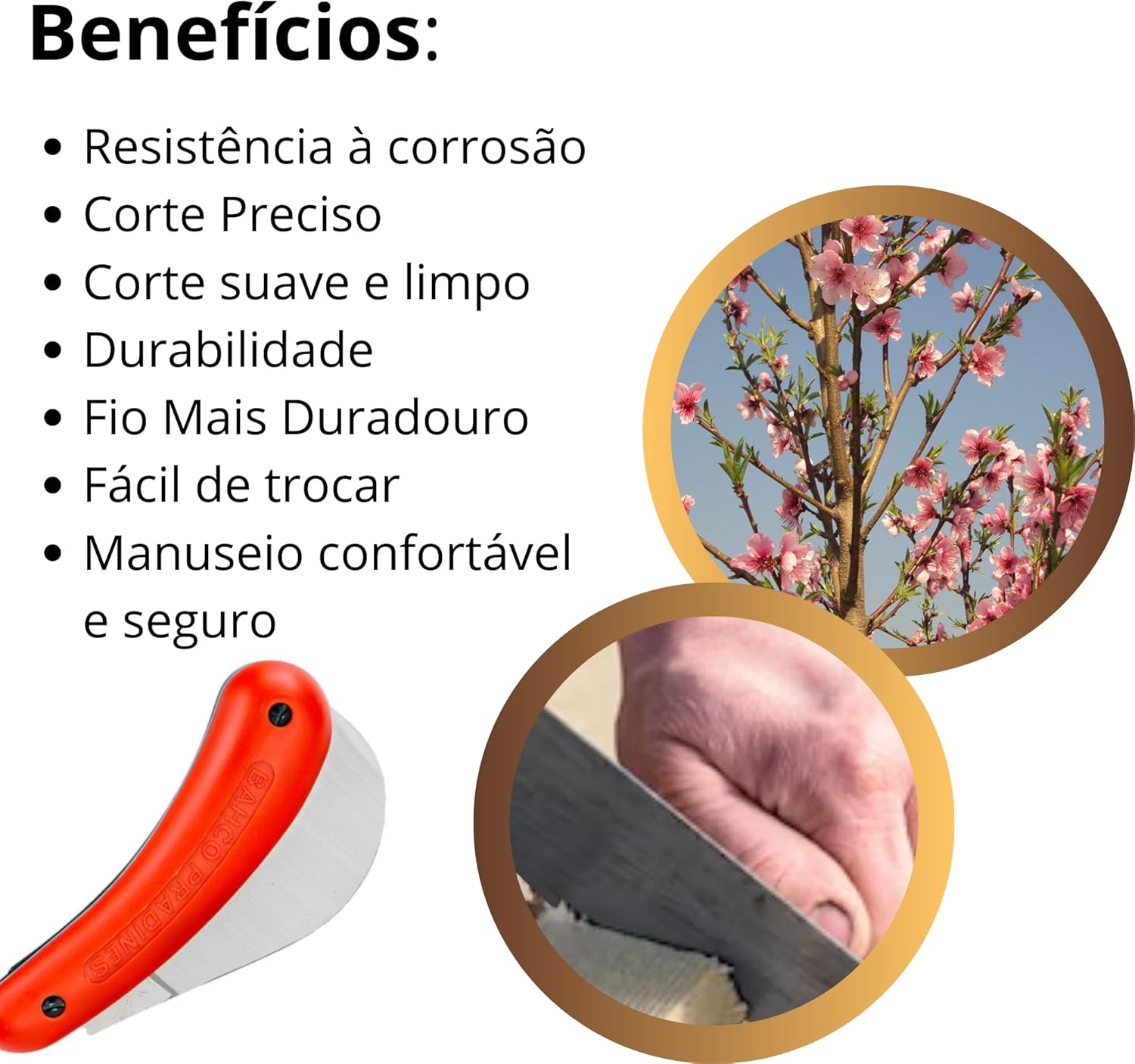 Bahco P20 Pocket Knife, Folding Knife, Hook Blade, Steel Blade/Plastic Handle, Length 190 mm, 100 g, Pack of 6