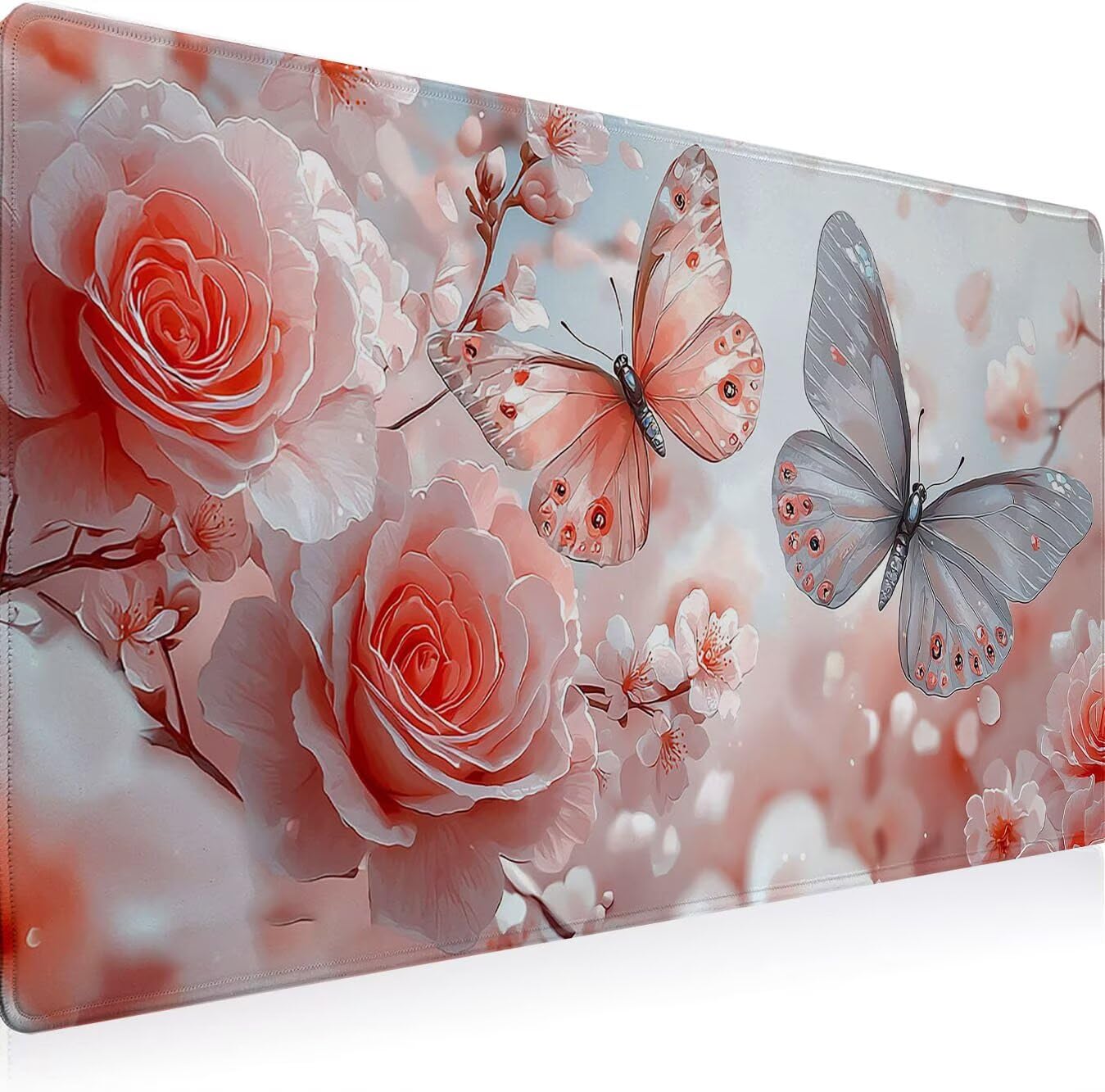 Podkładka pod mysz, podkładka pod mysz XXL 1200 x 600 mm podkładka pod mysz dla graczy, wodoodporna gumowa podstawa, duża podkładka pod mysz do gier na biurko szyte krawędzie wodoodporna